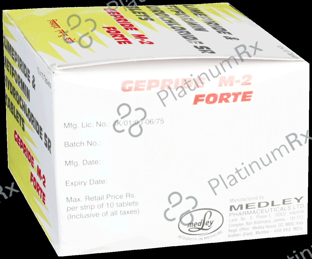 Gepride M 2 Forte 2/1000mg Tablet SR 10s