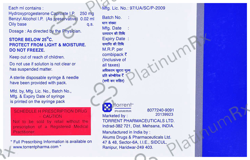 Uniprogestin 500mg Injection 2ml