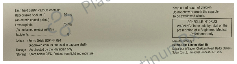 Rabetero L 75/20mg Capsule SR 10s