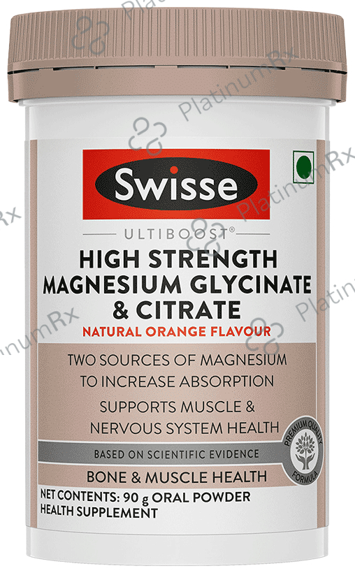 Swisse Ultiboost High Strength Magnesium Glycinate & Citrate Oral Powder Orange