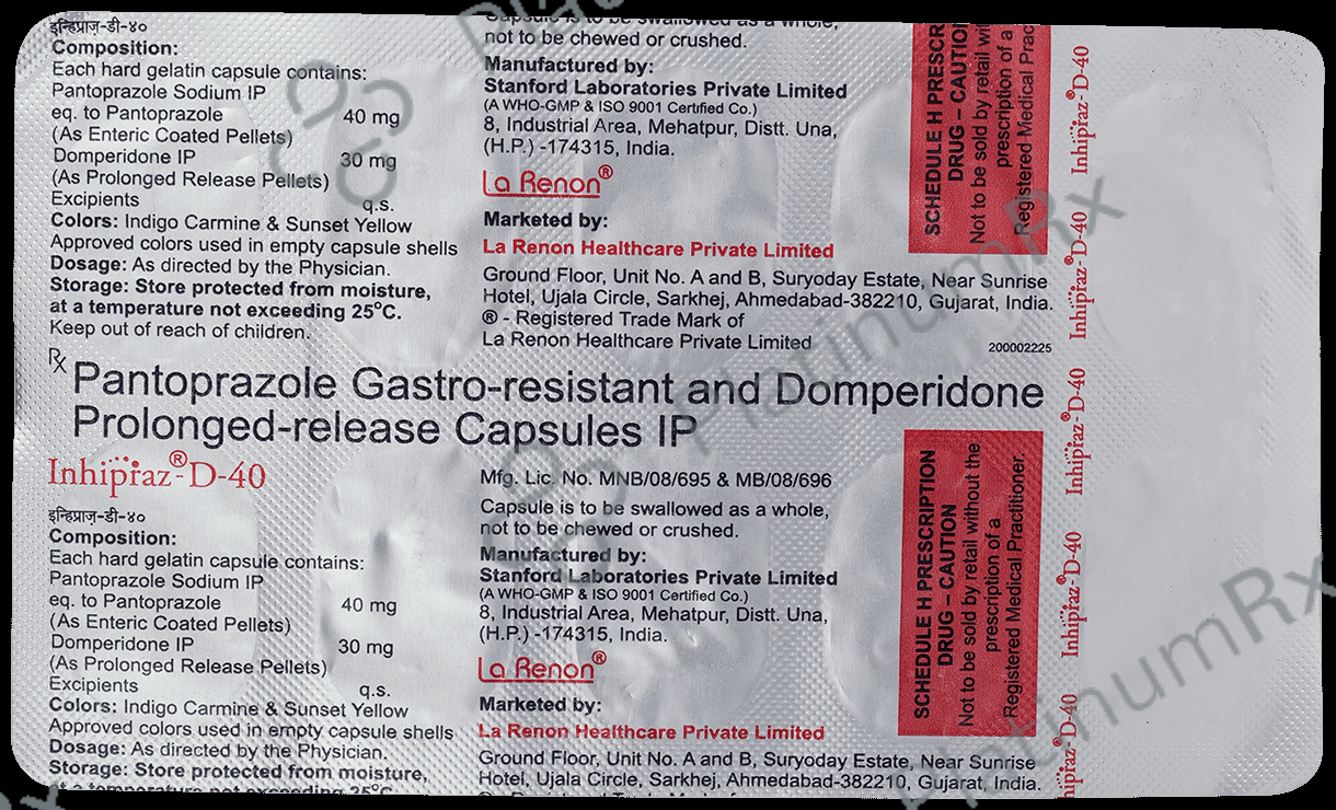 Inhipraz-D 40 Capsule PR