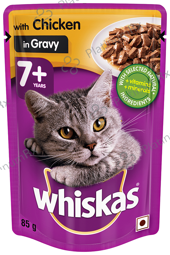 Whiskas Wet Cat Food with Chicken in Gravy for 7+ Years