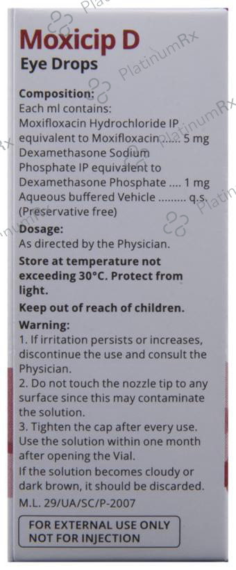 Moxicip D Eye Drop 5ml