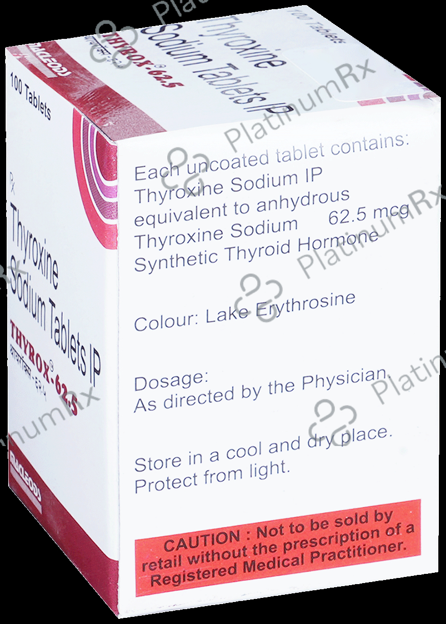 Thyrox 62.5mcg Tablet 100s