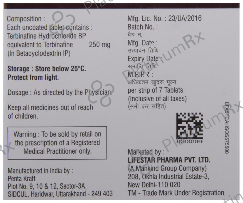 Terbinaforce 250mg Tablet 7s