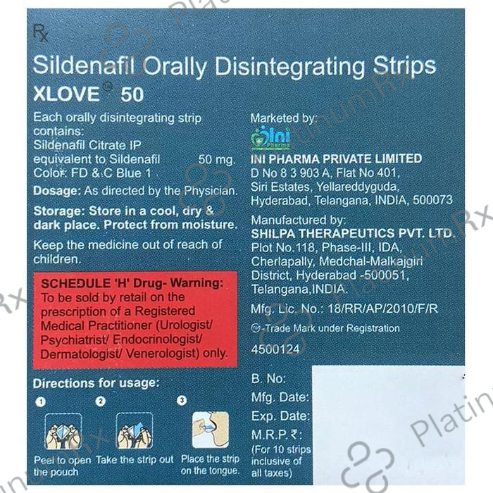 Xlove Orally Disintegrating Strip 10 Disintegrating Strip