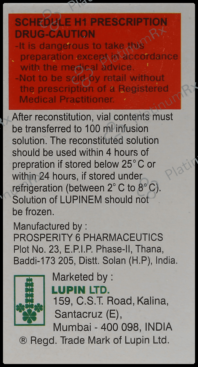 Lupinem 500/500mg Injection 1s