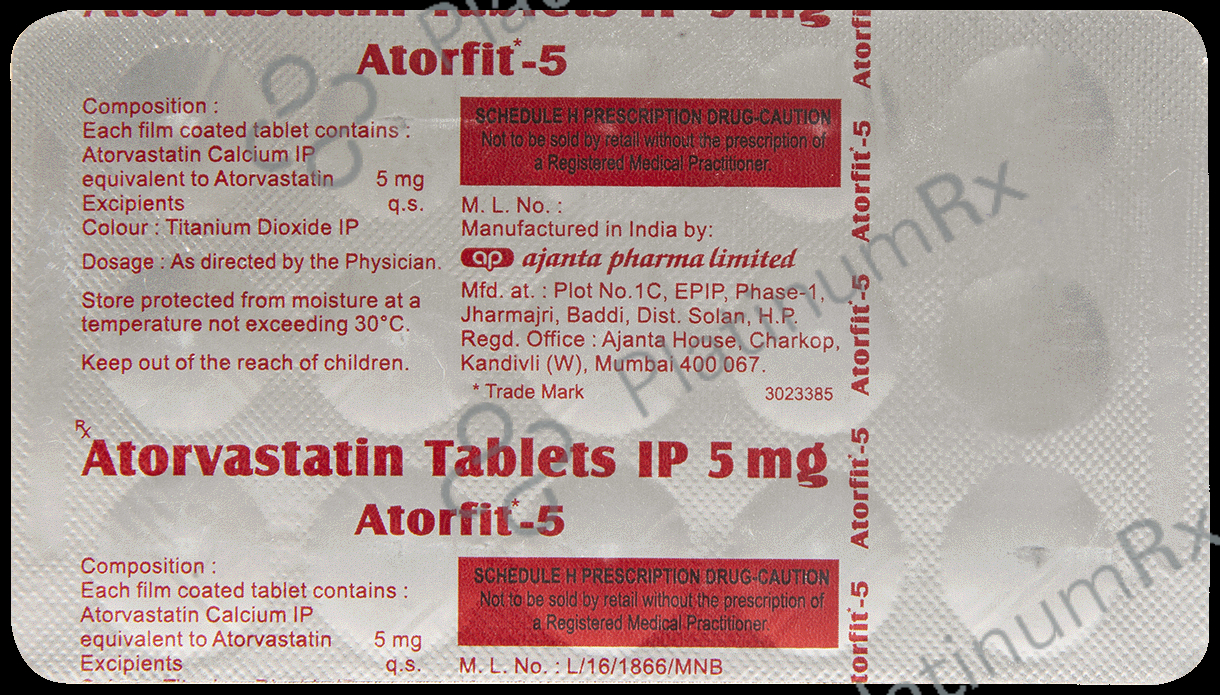 Atorfit 5mg Tablet