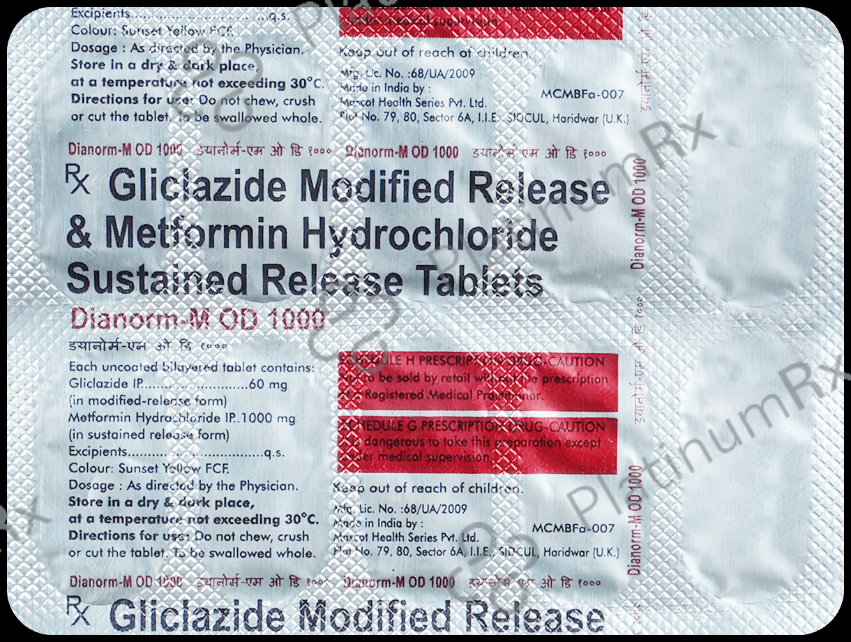Dianorm-M OD 1000 Tablet SR 10 Tablet SR