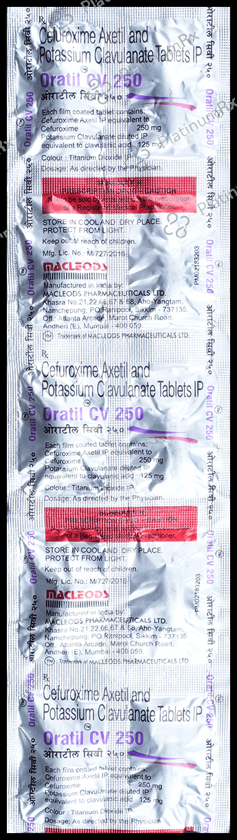 Oratil CV 250/125mg Tablet 10s
