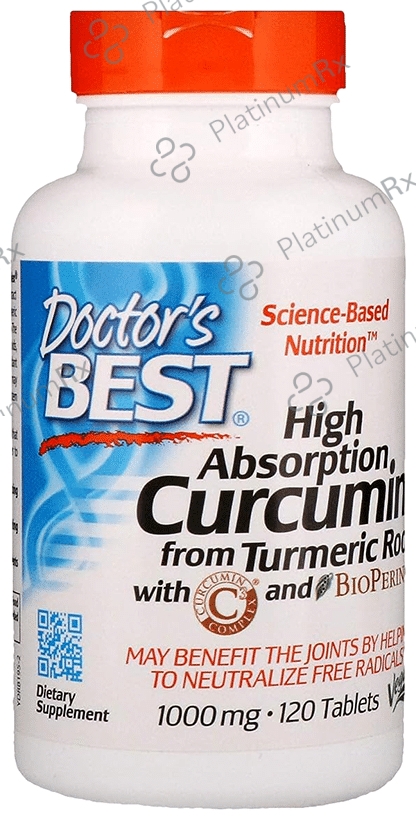 Doctor's Best High Absorption Curcumin from Turmeric Root 1000mg Tablet