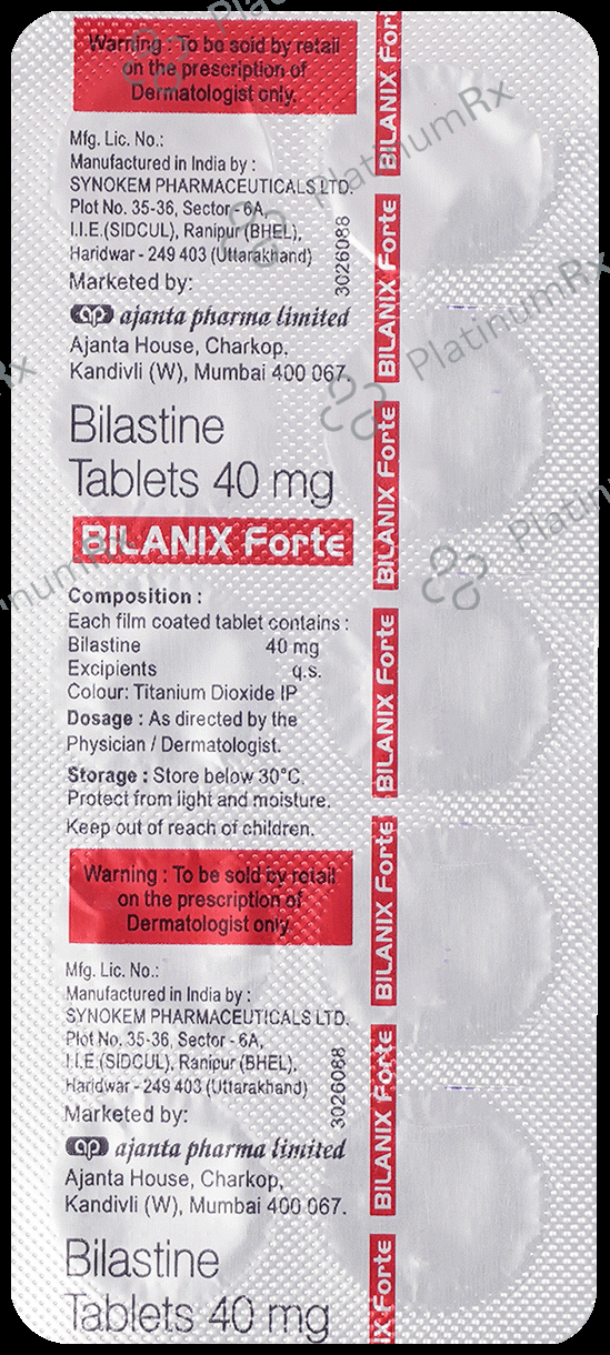Bilanix Forte 40mg Tablet 10s
