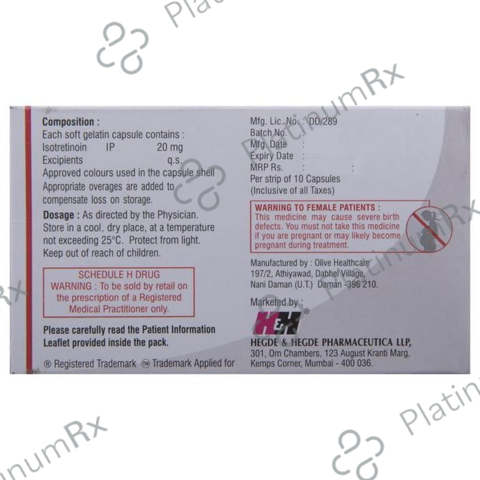 Tretin Iso 20mg Capsule 10s