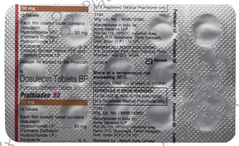 Prothiaden 50mg Tablet 15s