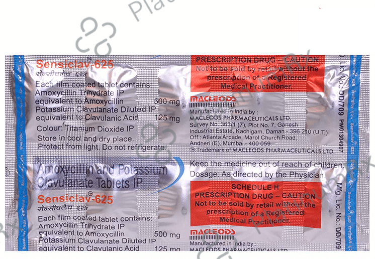 Sensiclav 625mg Tablet 10s