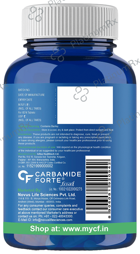 Carbamide Forte Multivitamin with Probiotics for Men - Boosts Gut Health, Bones, Joints & Digestive Health - Tablet 60 tablets