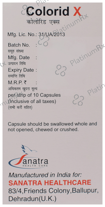 Colorid X Capsule SR