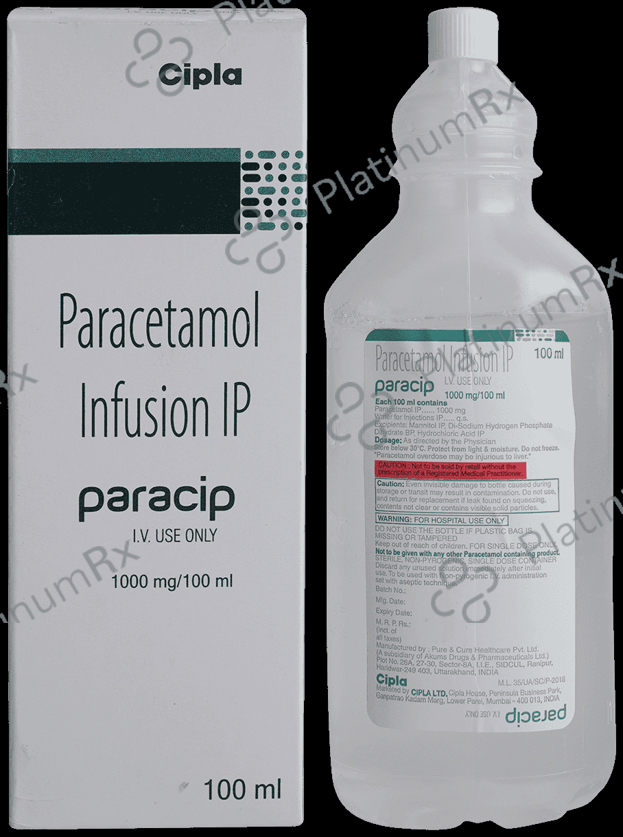 Paracip 1000mg Infusion 100ml