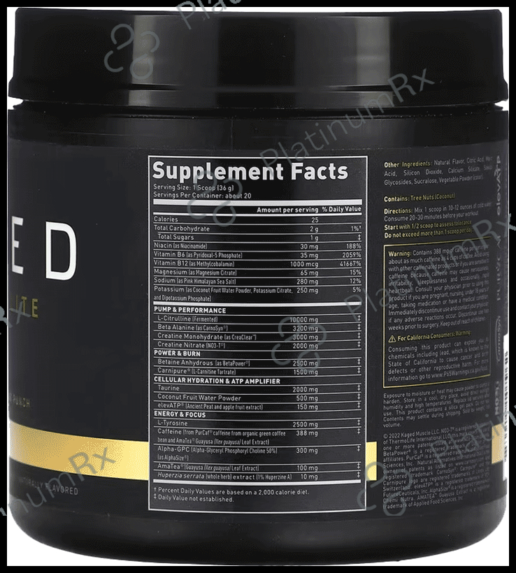 Kaged Muscle Pre-Kaged Elite Powder Fruit Punch