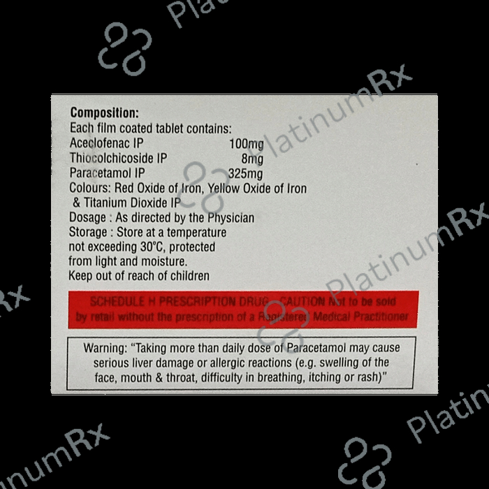 Zerodol TH Max 100/325/8mg Tablet 10s