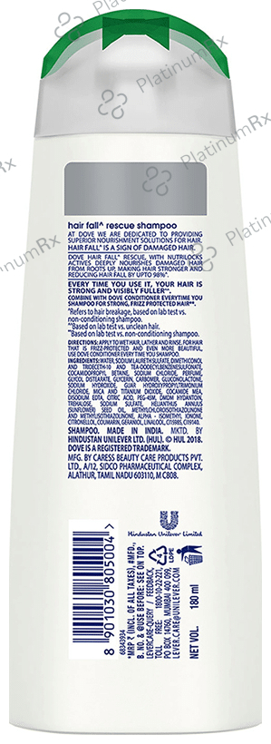 Dove Hairfall Rescue Shampoo 180 ml