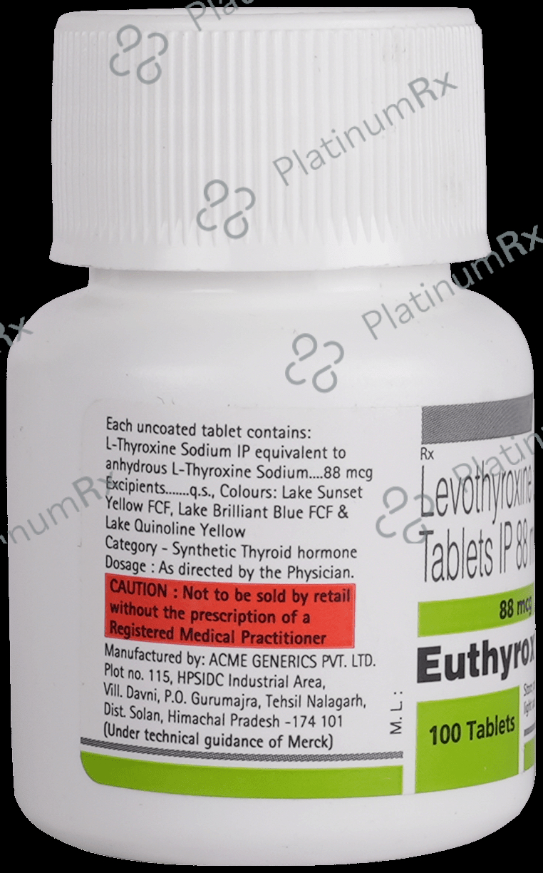 Euthyrox 88mg Tablet 100s