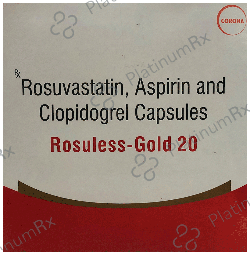 Rosuless Gold 20/75/75mg Capsule 15s