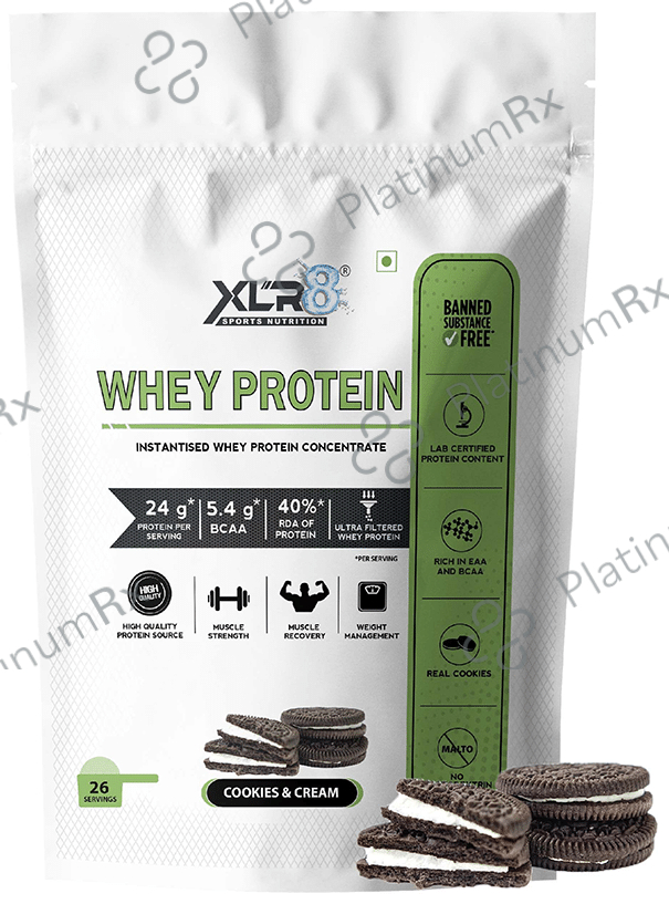 XLR8 Sports Nutrition Whey Protein Instantised Whey Protein Concentrate Cookies & Cream 2 lb