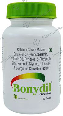 Bonydil Chewable Green Apple Tablet 30s