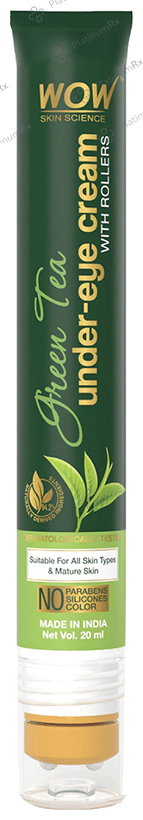 WOW Skin Science Green Tea Under Eye Cream with Roller