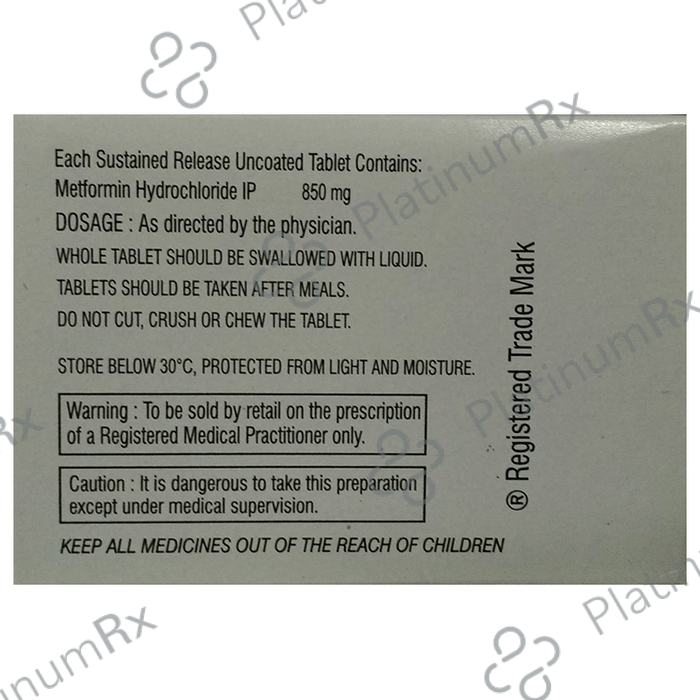 Riomet OD 850mg Tablet SR