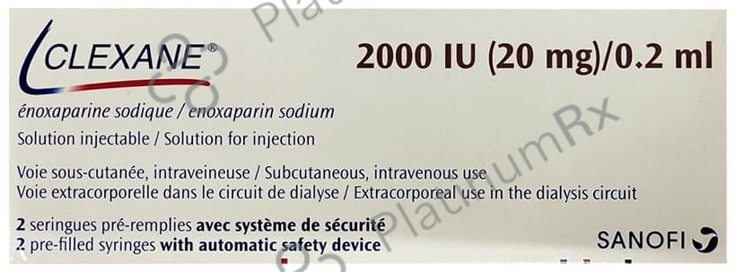 Clexane 20mg Injection (0.2ml Each)