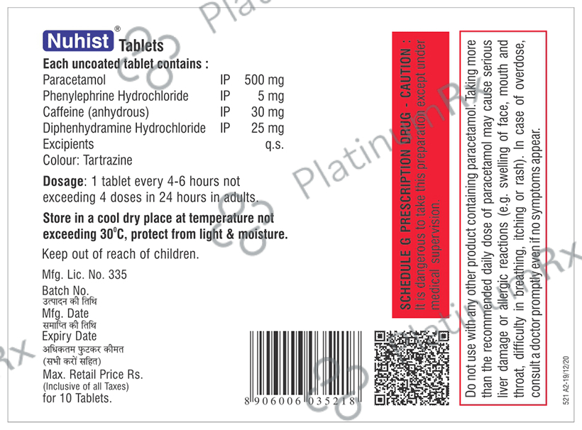 Nuhist Tablet 10s