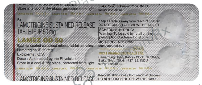 Lamez OD SR 50mg Tablet 10s