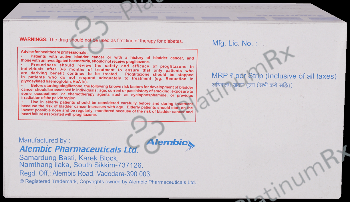 Glisen PM 1/500/15mg Tablet 15s