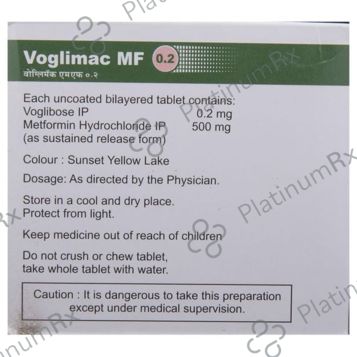 Voglimac MF 0.2 500/0.2mg Tablet SR 10s