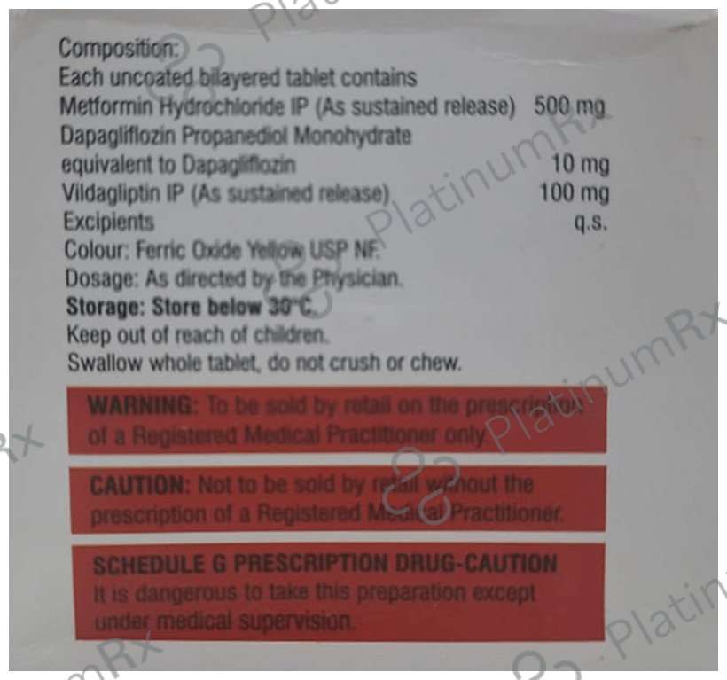 Zomelis DM 10/500/100mg Tablet SR 10s
