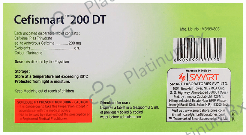 Cefismart 200 DT Tablet