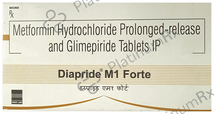 Diapride M1 Forte 1/1000mg Tablet PR 15s