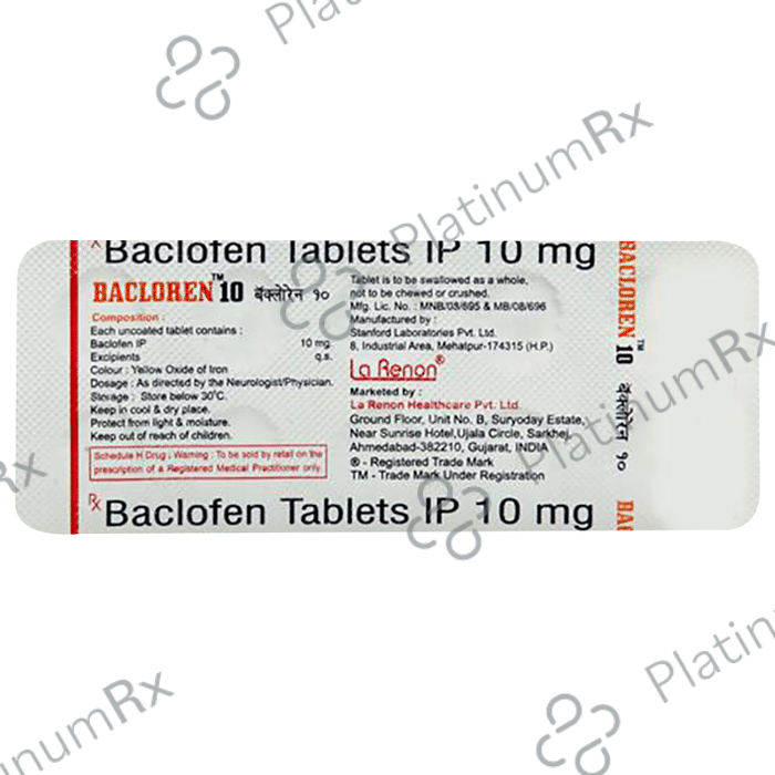 Bacloren 10mg Tablet 10s