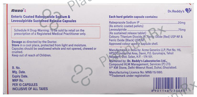 Razo L 75/20mg Capsule SR 10s