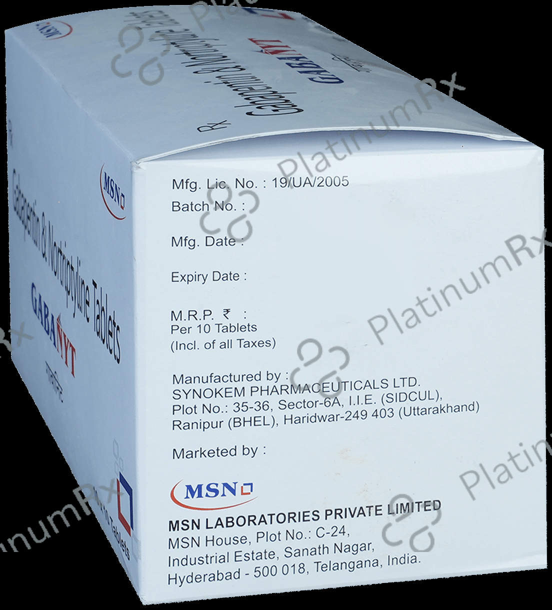 Gabanyt 400/10mg Tablet 10s
