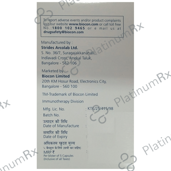 Psorid 50mg Capsule 5s