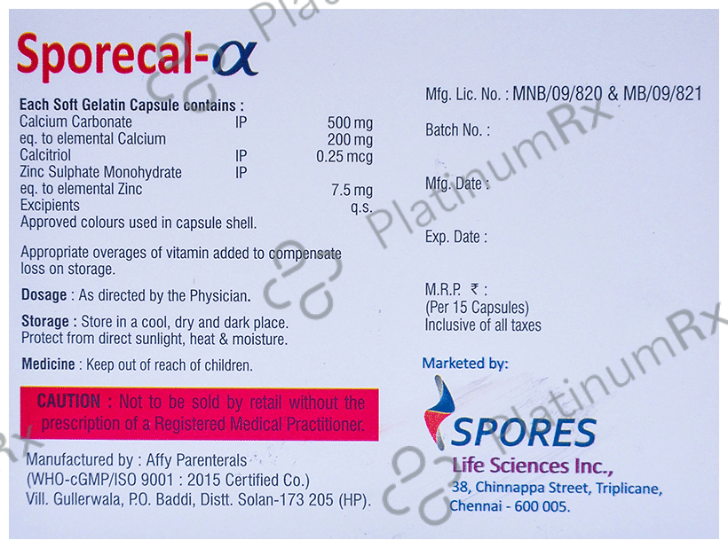 Sporecal-Alpha Soft Gelatin Capsule