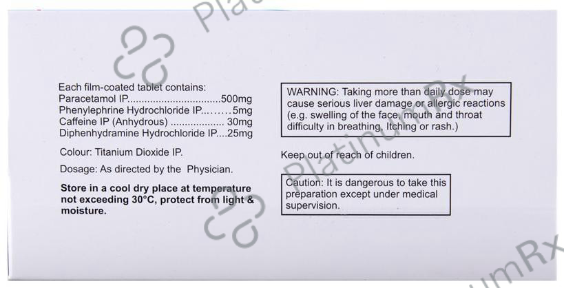 Sumo Cold 30/25/500/5mg Tablet 10s