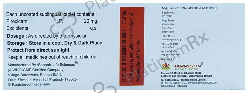 Pirogesic Sublingual tablet