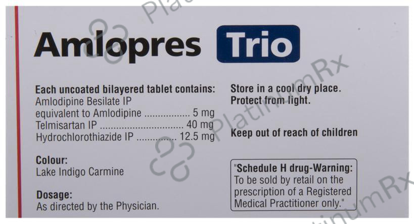 Amlopres Trio 5/12.5/40mg Tablet 10s