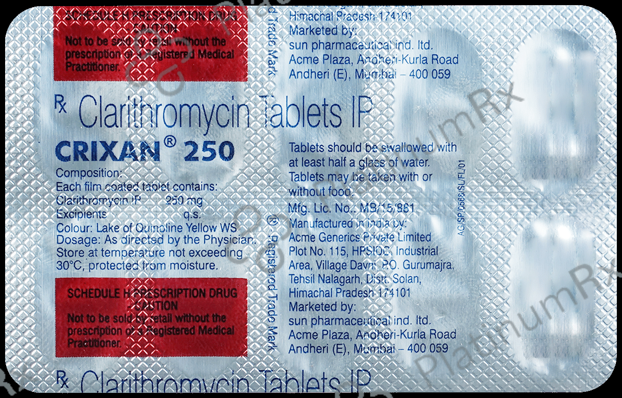 Crixan 250mg Tablet 10s