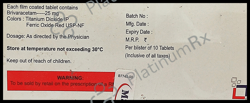 Brivanext 25mg Tablet 10s