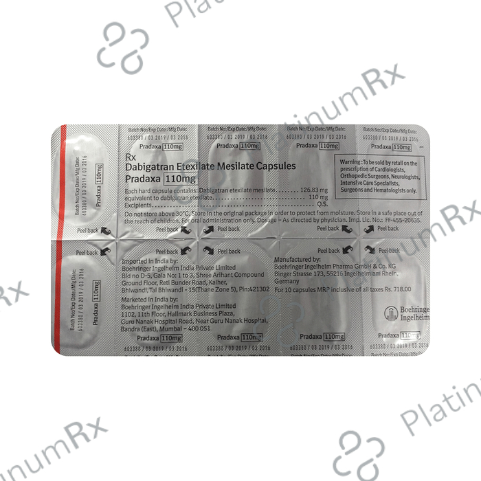 Pradaxa 110mg Capsule 10s